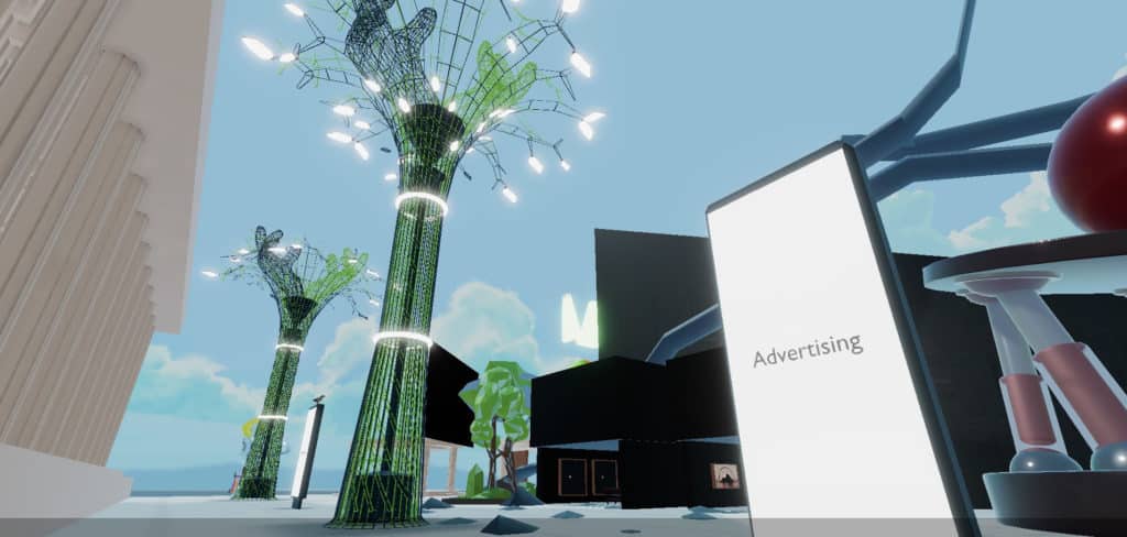 Exploring decentraland in search of digital advertising in the metaverse.